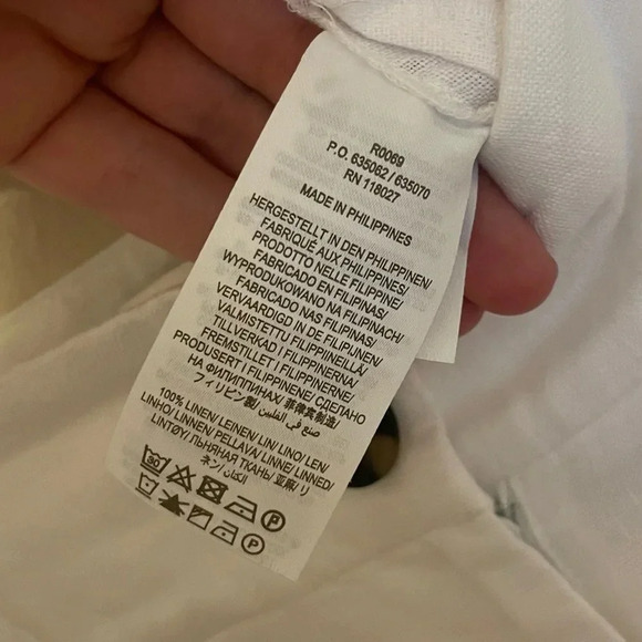 BODEN Women's White 100% Linen Pants US Sz 2 Pockets Lightweight Cuffed Like New - Picture 6 of 7